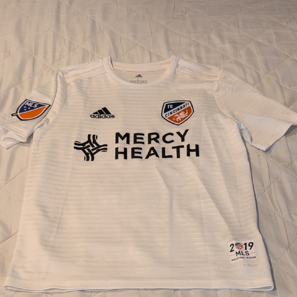 Adidas Kids White FC Cincinnati Soccer Jersey